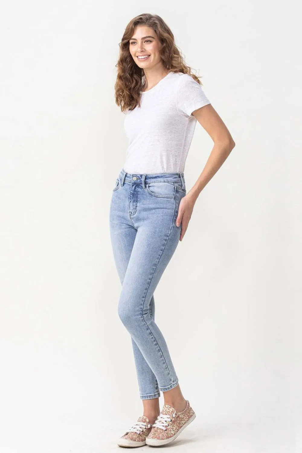 LOVERVET Talia High Rise Crop Skinny Jeans